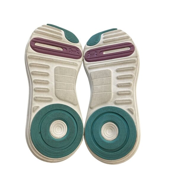 Under Armour youth size 6 Aqua Purple Mesh Athletic Running Sneakers Shoes - Picture 7 of 8